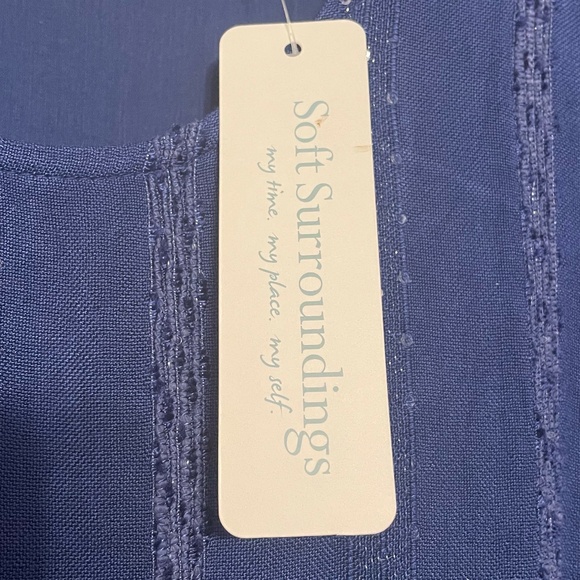 Soft Surroundings NWT Kara Shimmer Cotton Maxi Dress Size M - Picture 4 of 9